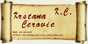 Krstana Cerović vizit kartica